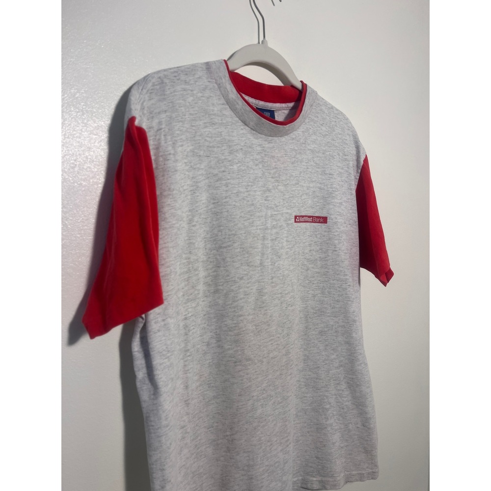 90s Grey Red Ringer Tee - Picture 2 of 4